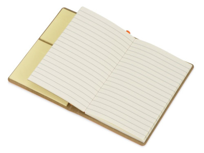 Блокнот А6 Write and stick с ручкой и набором стикеров, оранжевый