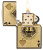 Зажигалка ZIPPO Ace of Skulls Design с покрытием 540 Tumbled Brass, латунь/сталь, золотистая, 38x13x57 мм