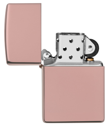 Зажигалка ZIPPO Classic с покрытием High Polish Rose Gold, латунь/сталь, розовое золото, 38x13x57 мм