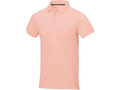 Calgary мужская футболка-поло с коротким рукавом, pale blush pink , размер M