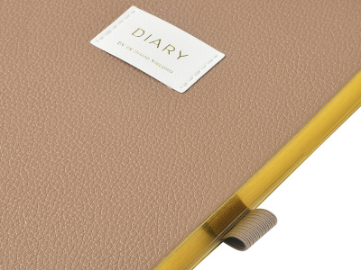 Ежедневник недатированный А5 Total beige с нашивкой, бежевый