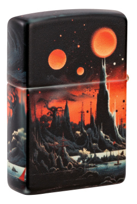 Зажигалка ZIPPO Galactic Landscape Design с покрытием 540 Matte, латунь/сталь, разноцветная, матовая, 38x13x57 мм