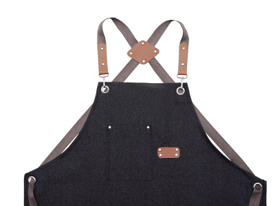 Джинсовый фартук с карманами Fry, черный