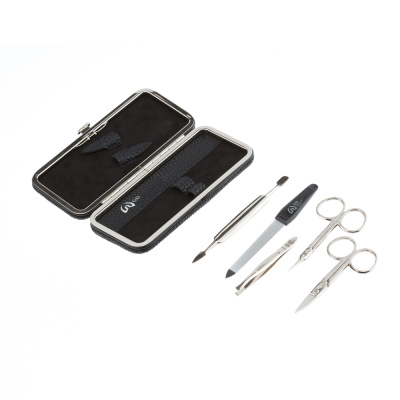 Маникюрный набор GD, 5 пр. Футляр: искусcтвенная кожа, цвет черный