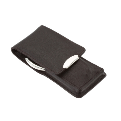 Маникюрный набор YES, 4 пр. Футляр: натуральная кожа, цвет коричневый