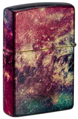 Зажигалка ZIPPO Galaxy Skull с покрытием 540 Tumbled Brass, латунь/сталь, разноцветная, 38x13x57 мм