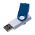 Флешка Twist Color, белая с синим