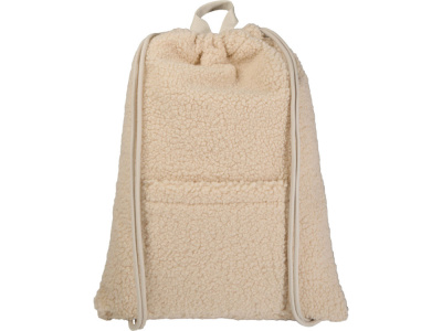 Шерпа рюкзак со шнурком из переработанной шерпы GRS объемом 9 л, бежевый