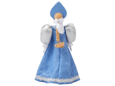 Подарочный набор: кукла фарфоровая, чай Малина с мятой, голубой