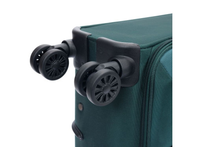 Чемодан TORBER СЕЙД, тёмно-зелёный, нейлон 600D, 36,5 х 19 х 54 см, 32 л , размер S