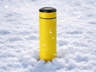 Вакуумный термос Vacuum Flask C1, soft touch, 420мл, желтый