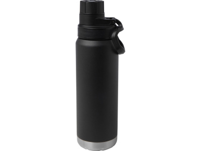 Бутылка для воды с вакуумной изоляцией Fortis/Фортис объемом 700 мл из меди и переработанной нержавеющей стали, сертифицированной по стандарту RCS, черный