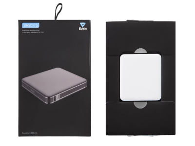 Внешний аккумулятор Brick 5 с быстрой зарядкой PD, 5000 мАч, белый , размер 5000 mAh