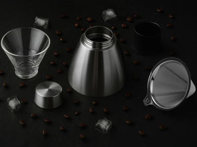 Кофеварка POUR OVER, 1000 мл, серебристый/черный