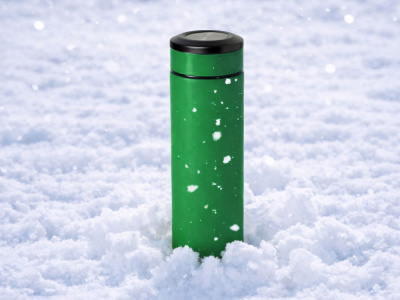 Термос Confident с покрытием soft-touch 420мл, зеленый