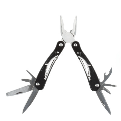 Мультитул Stinger, 104x45 мм, 13 функций, сталь/алюминий, серебристо-чёрный, в нейлоновом чехле