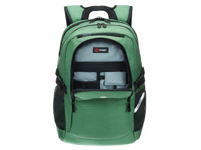 Рюкзак TORBER МЕГАПОЛИС с отделением для ноутбука 16, зеленый, полиэстер, 47 х 34 x 28 см