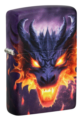 Зажигалка ZIPPO Glowing Dragon с покрытием Glow In The Dark Green, латунь/сталь, разноцветная, 38x13x57 мм
