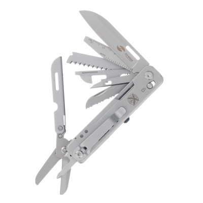 Мультитул Stinger, 92 х 30 мм, 15 функций, сталь, серебристый, в картонной коробке