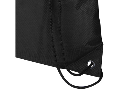 Рюкзак-мешок  на шнурке Evergreen из переработанного нетканого материала, сплошной черный