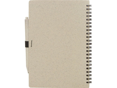 Блокнот А5 Toledo M, бежевый + ручка шариковая Pianta из пшеничной соломы, бежевый , размер A5