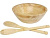 Argulls, бамбуковая салатница и приборы, natural