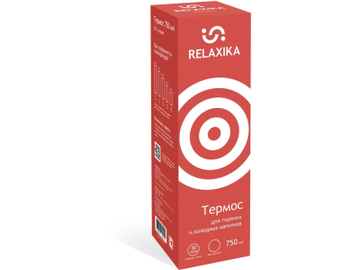 Термос Relaxika 101 (0,75 литра), красный (без лого) , размер 750