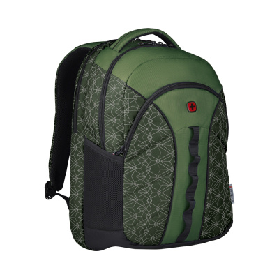 Рюкзак WENGER Sun 16'', зеленый со светоотражающим принтом, полиэстер, 35x27x47 см, 27 л