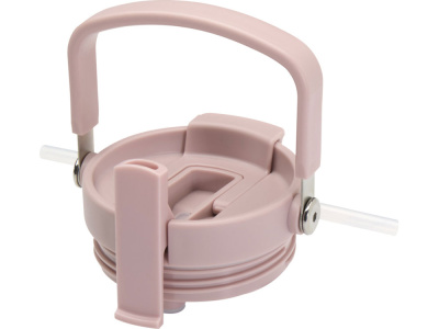 Термостакан Bronx/Бронкс объемом 900 мл из меди и переработанной нержавеющей стали, сертифицированной по стандарту RCS, с вакуумной изоляцией и крышкой с двойной функцией - Пыльно-розовый