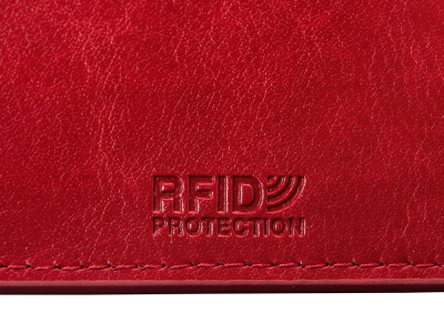 Картхолдер для 6 пластиковых карт с RFID-защитой Fabrizio, красный