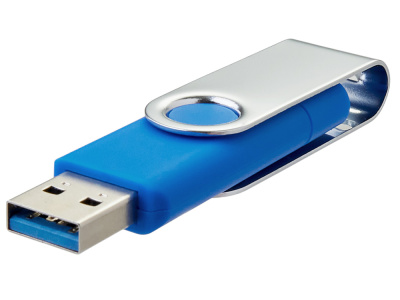 USB3.0/USB Type-C флешка на 16 Гб Квебек C, синий , размер 16ГБ