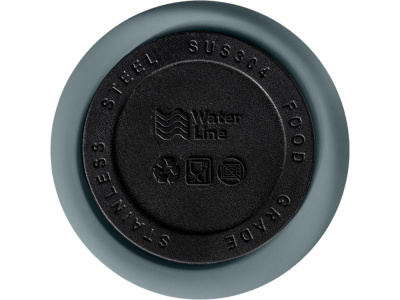 Вакуумная термокружка Waterline c кнопкой Guard, 400 мл, тубус, антрацит