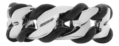 Кольцо ZIPPO, серебристо-чёрное, нержавеющая сталь, диаметр 22,3 мм