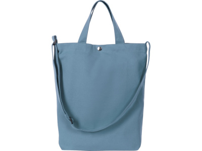 Сумка Helfer из хлопка на кнопке с регулирующейся лямкой, антрацит