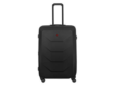 Чемодан WENGER Prymo, чёрный, большой, 52х76х30 см, 93 л, ABS+PC , размер XL