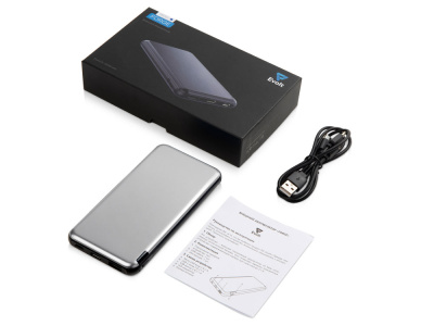 Внешний аккумулятор Forge v.2, металл, 10000mah, серебристый