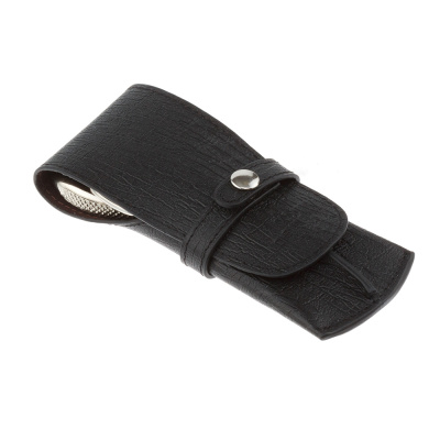 Маникюрный набор DEWAL серии "FOR MEN", 4пр. Футляр: натуральная кожа, цвет черный