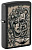 Зажигалка ZIPPO Gory Tattoo с покрытием Black Matte, латунь/сталь, черная, матовая, 38x13x57 мм
