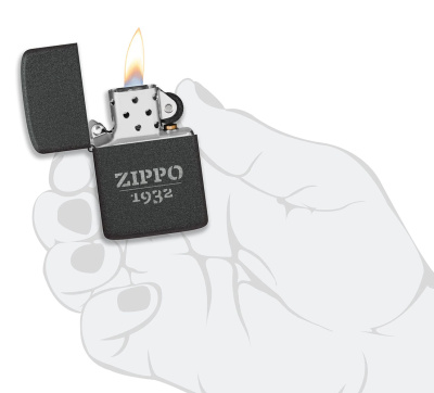 Зажигалка ZIPPO 1941 Replica™, с покрытием Black Crackle, черный, матовая, 38x13x57 мм