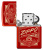 Зажигалка ZIPPO Classic с покрытием Metallic Red, латунь/сталь, красная, 38x13x57 мм