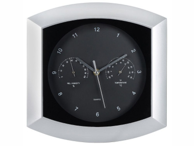 Погодная станция настенная Кусто, серебристый/черный (Р)