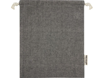 Средняя подарочная сумка Pheebs объемом 1,5 л из хлопка плотностью 150 г/м2, черный , размер 1,5л