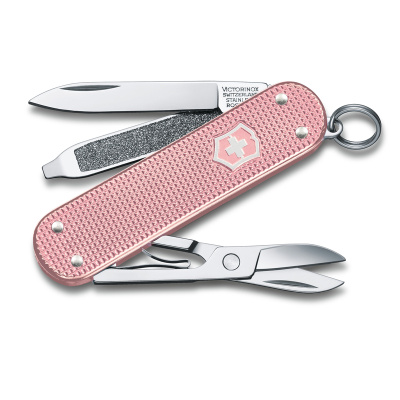 Нож-брелок VICTORINOX Classic SD Alox Colors "Cotton Candy", 58 мм, 5 функций, светло-розовый