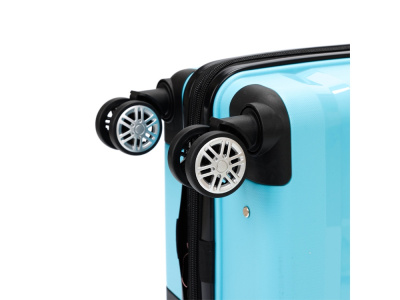 Чемодан TORBER В Отпуск, бирюзовый, полипропилен, 33 х 22 х 53 см, 35 л , размер S