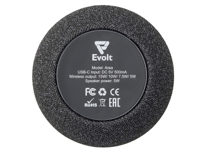 Портативная колонка с беспроводной зарядкой Ареа, 5 Вт