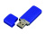 Флешка промо прямоугольной формы c оригинальным колпачком, 4 Гб, синий , размер 4Gb