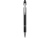 Ручка металлическая soft-touch шариковая со стилусом Sway, черный/серебристый