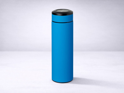 Термос Confident с покрытием soft-touch 420мл, голубой