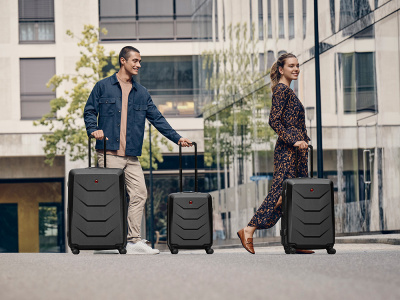 Чемодан WENGER Prymo, чёрный, большой, 52х76х30 см, 93 л, ABS+PC , размер XL