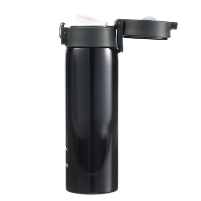 Термокружка Stinger, 0,42 л, сталь/пластик/силикон, чёрный, 6,5 x 7,5 x 21,9 см